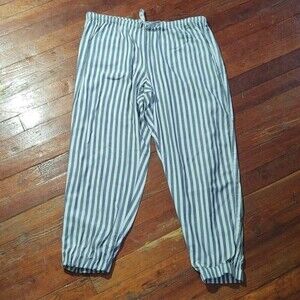 Victoria's Secret Blue and White Striped Pajama Pants